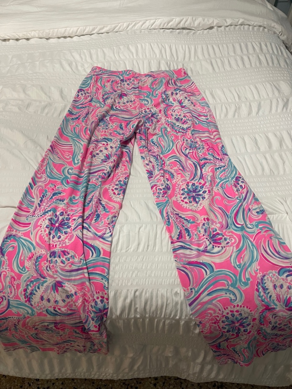Lilly Pulitzer Pink & Blue Print Lounge Pants - Picture 3 of 3